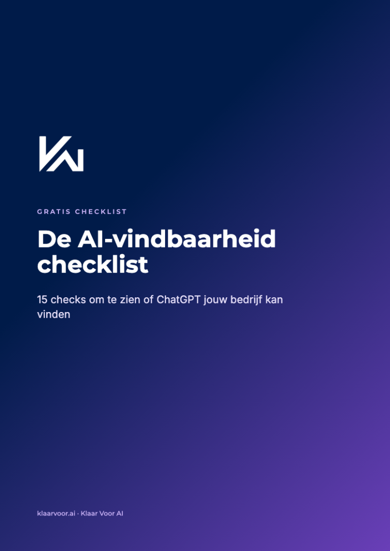 Voorkant van De AI-vindbaarheid checklist